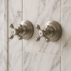 PB Classic set de douche encastré avec manettes croisillon Chromé 1208855332